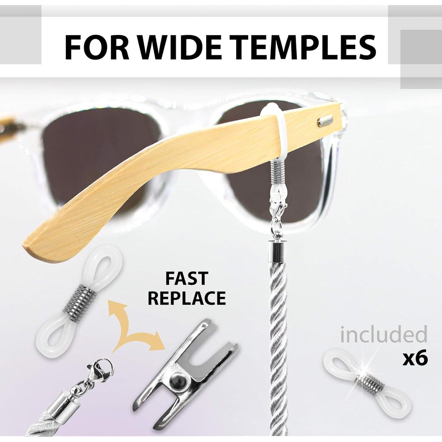 Correa para Gafas SIGONNA - 73.66 cm - 3 Pcs Antideslizantes