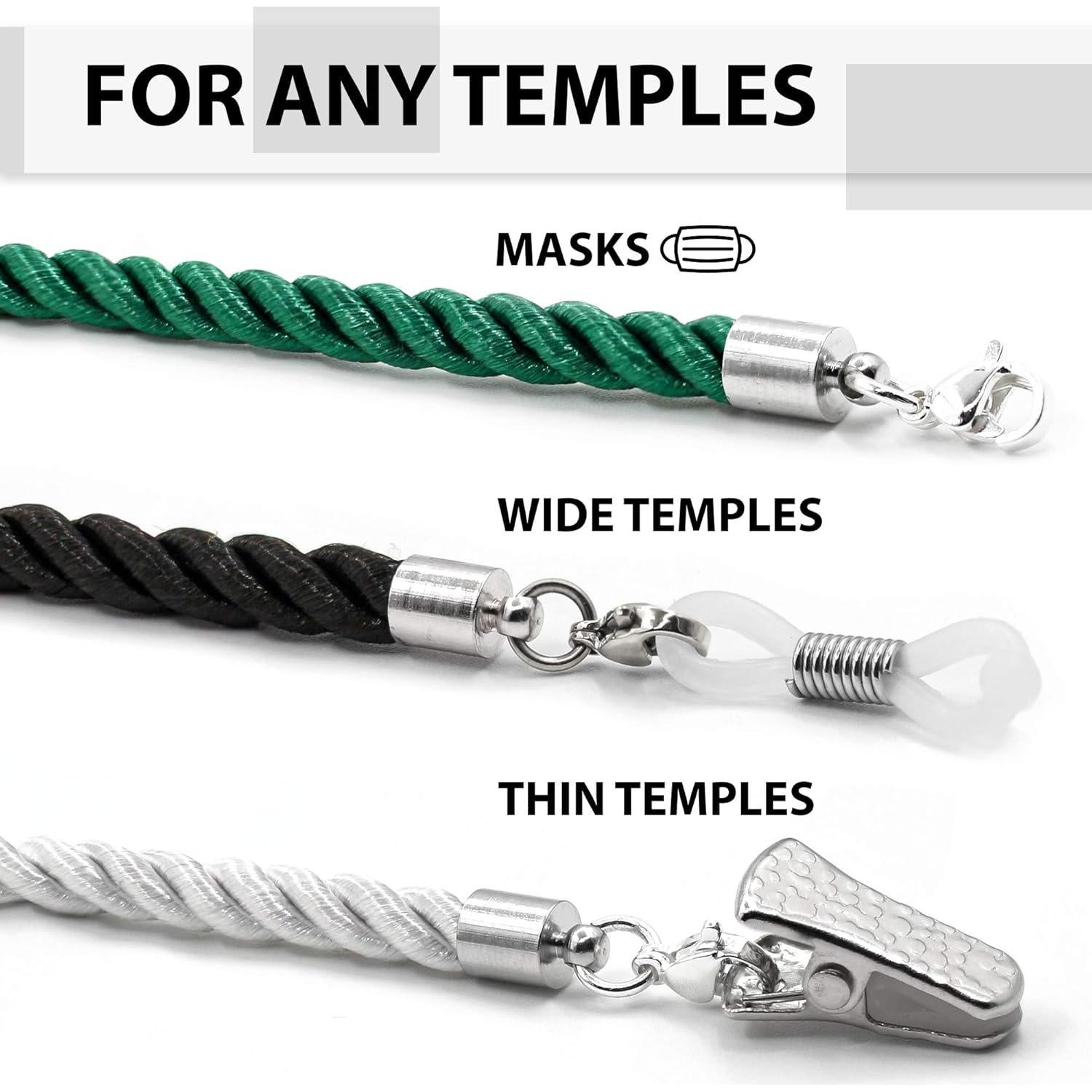 Correa para Gafas SIGONNA - 73.66 cm - 3 Pcs Antideslizantes