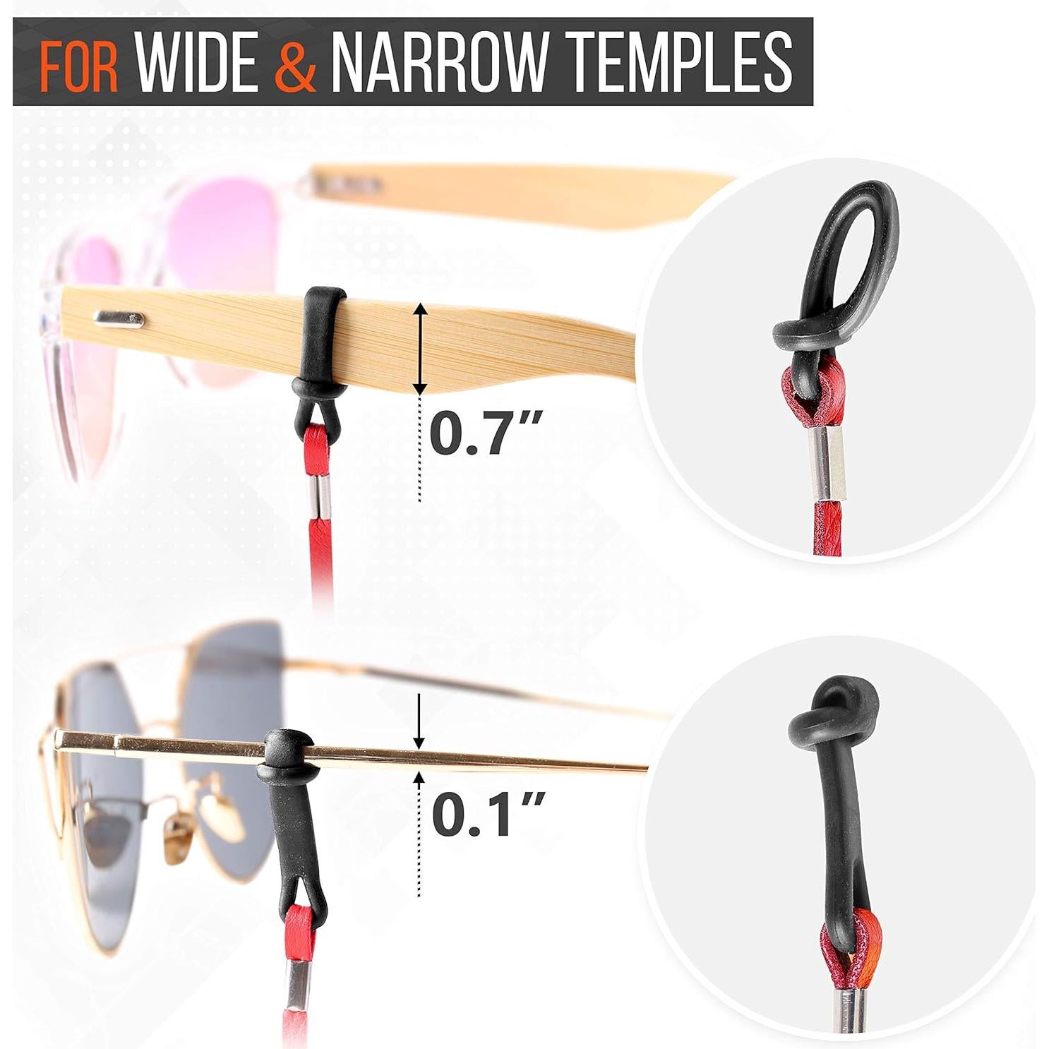 Cadenas para Gafas SIGONNA - Soporte de Cuero Eco Premium