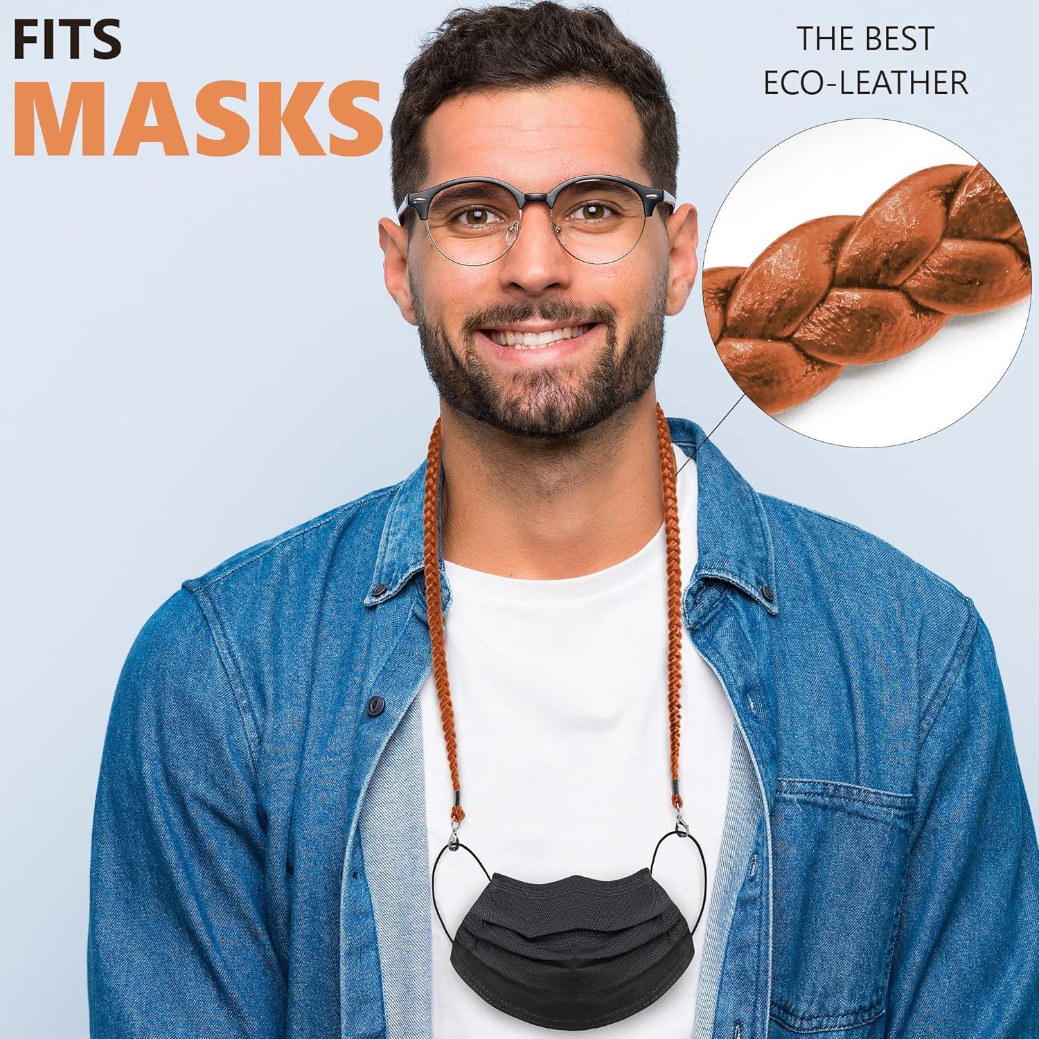 Soporte de Cadena para Gafas Sigonna - Cuero ECO Marrón