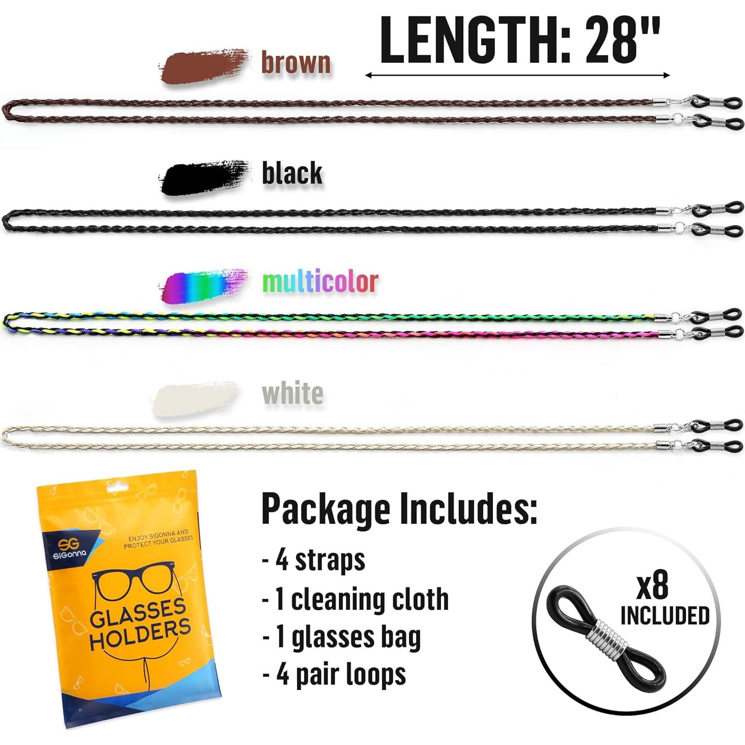 Cadena para gafas SeGuny - Cuero ECO Premium - 71 cm