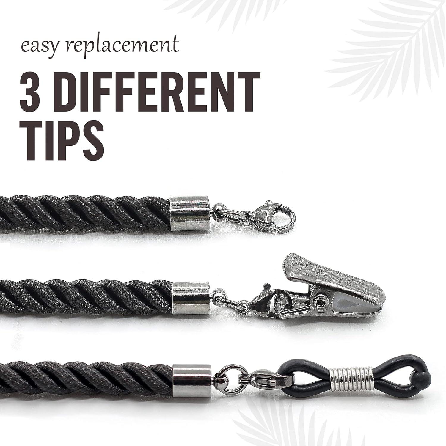 Correa para Gafas SIGONNA - Terylene Negro - 73.66 cm - 3 Pcs