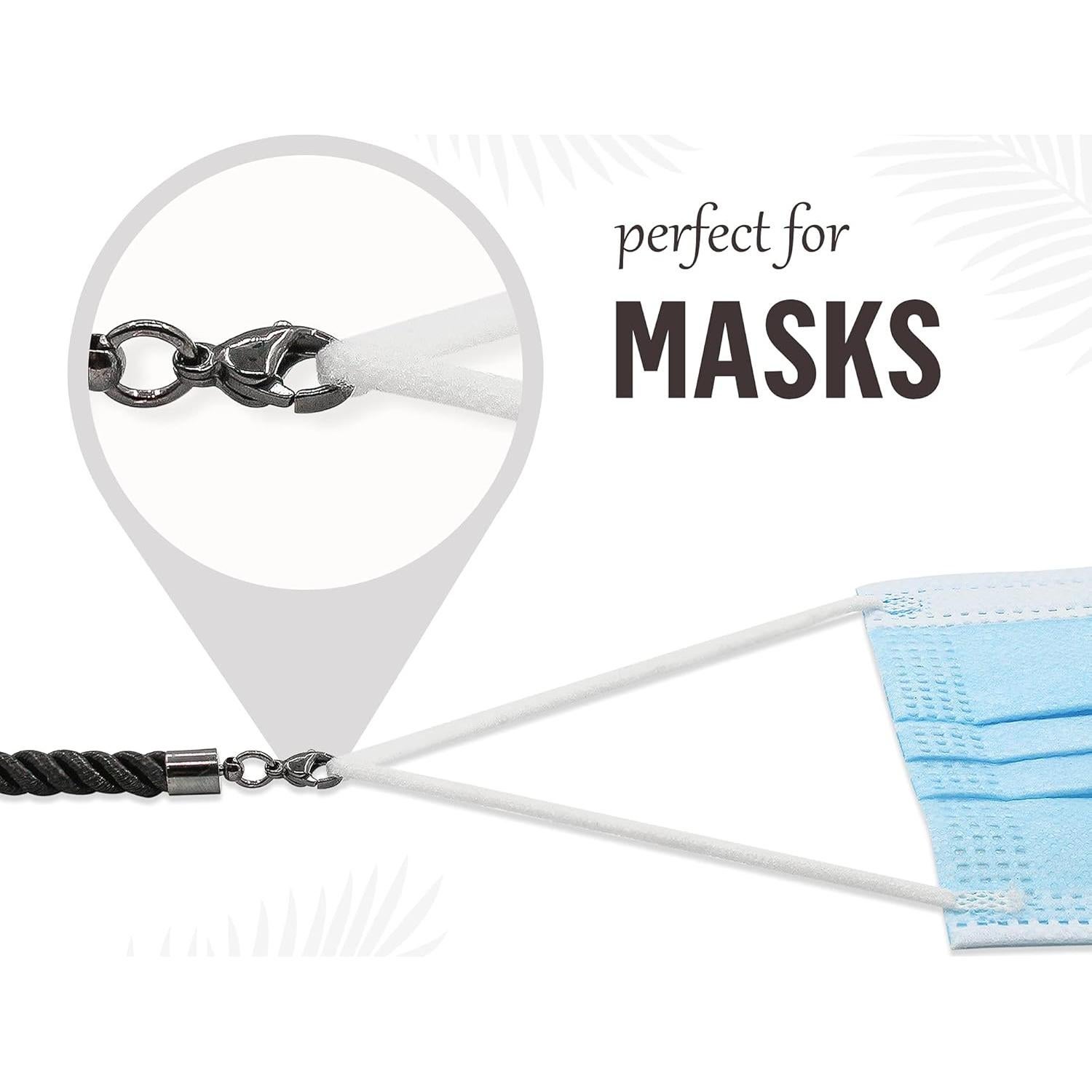 Correa para Gafas SIGONNA - Terylene Negro - 73.66 cm - 3 Pcs