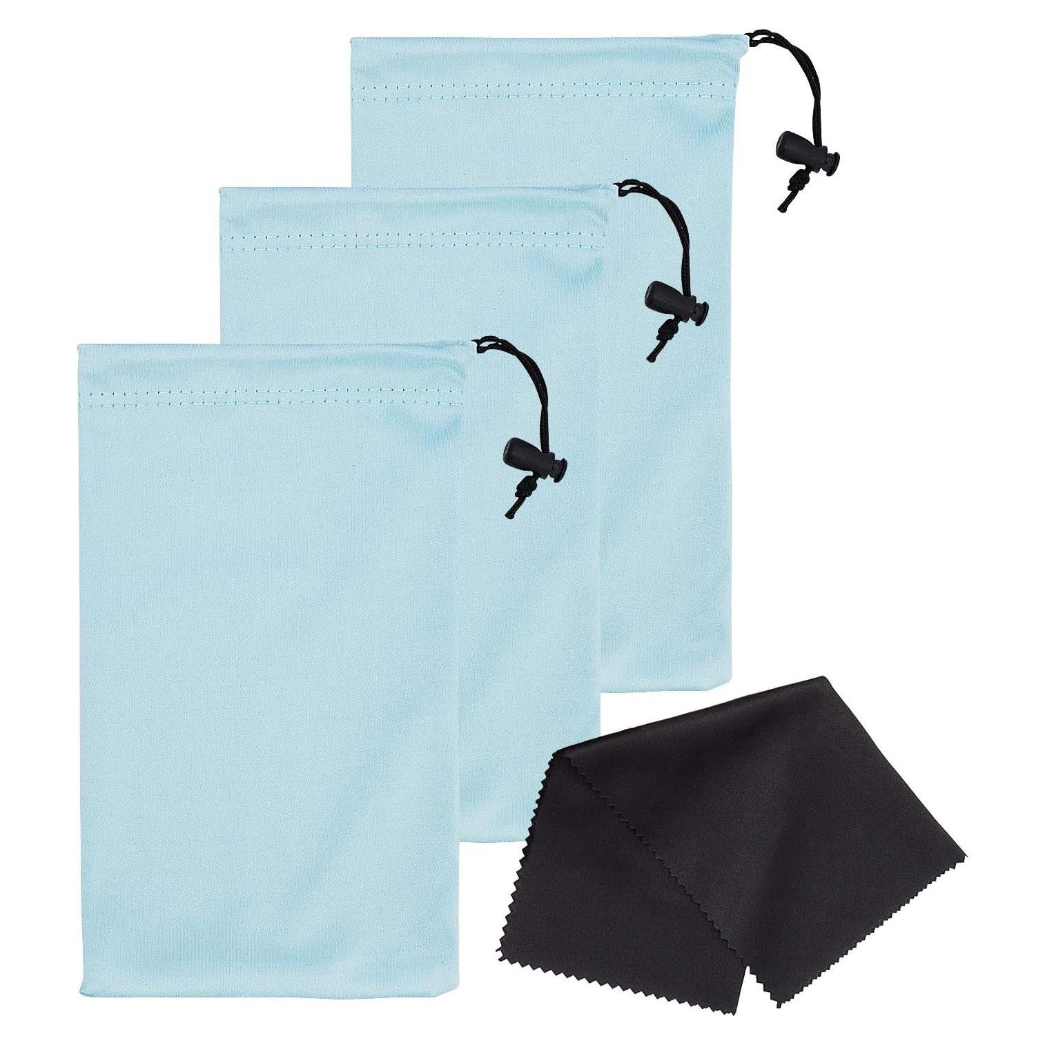 Funda de Microfibra Premium para Gafas MP03 Azul Claro