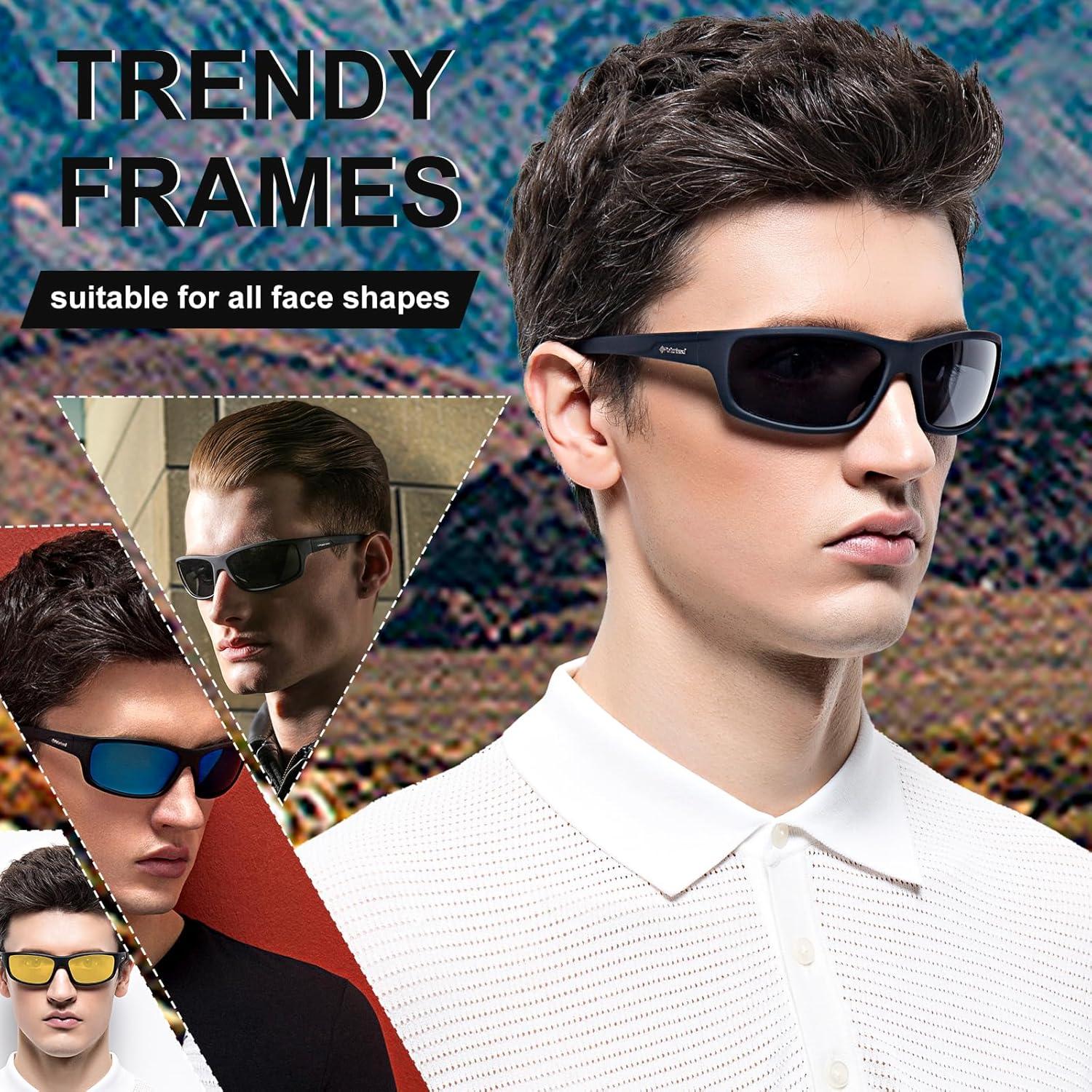 Gafas de sol deportivas POLARKING 2 en 1 polarizadas UV400