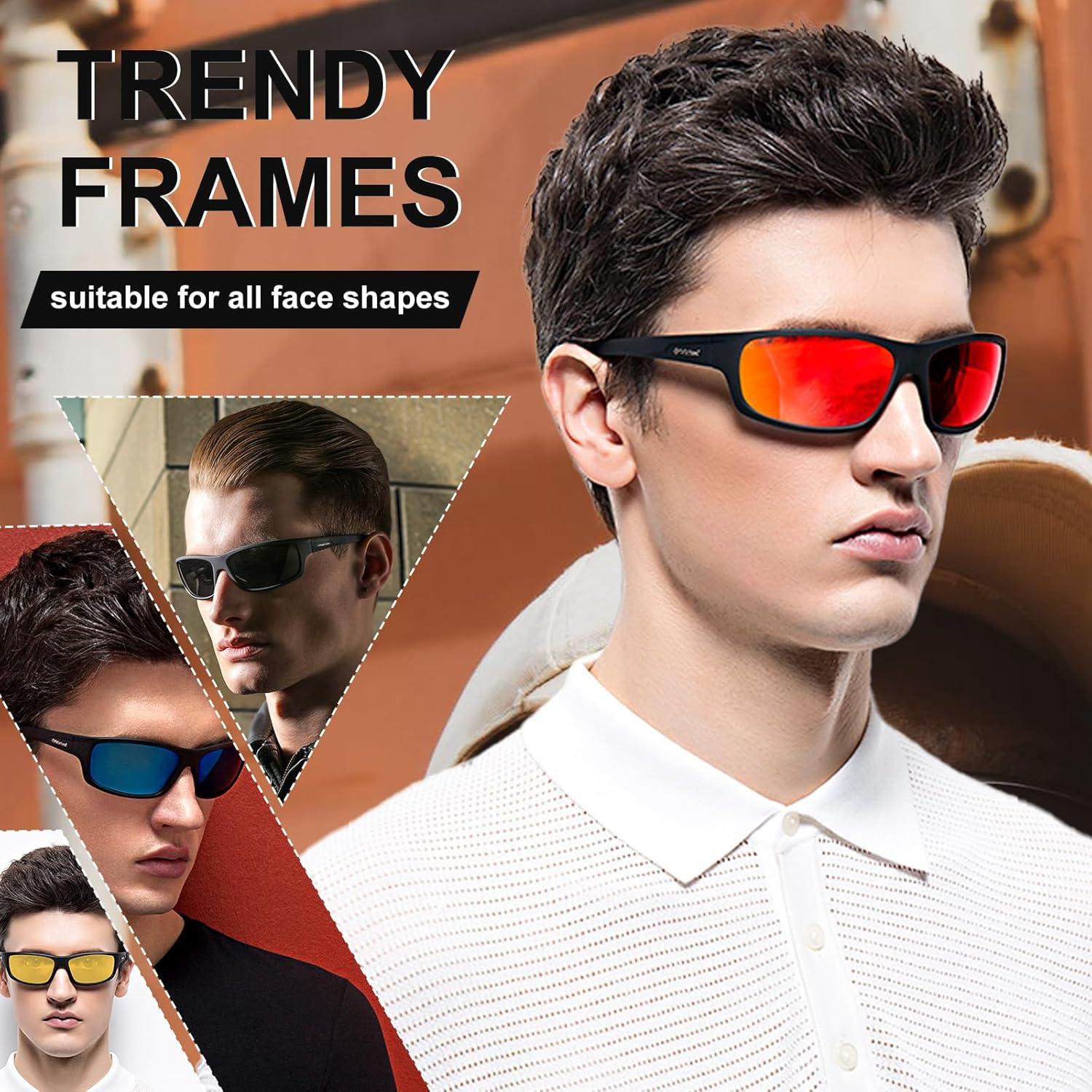 Gafas de Sol Deportivas POLARKING Espejo Naranja UV400