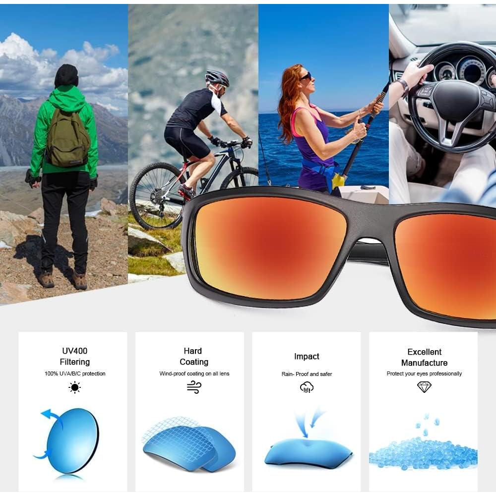 Gafas de Sol Deportivas POLARKING Espejo Naranja UV400