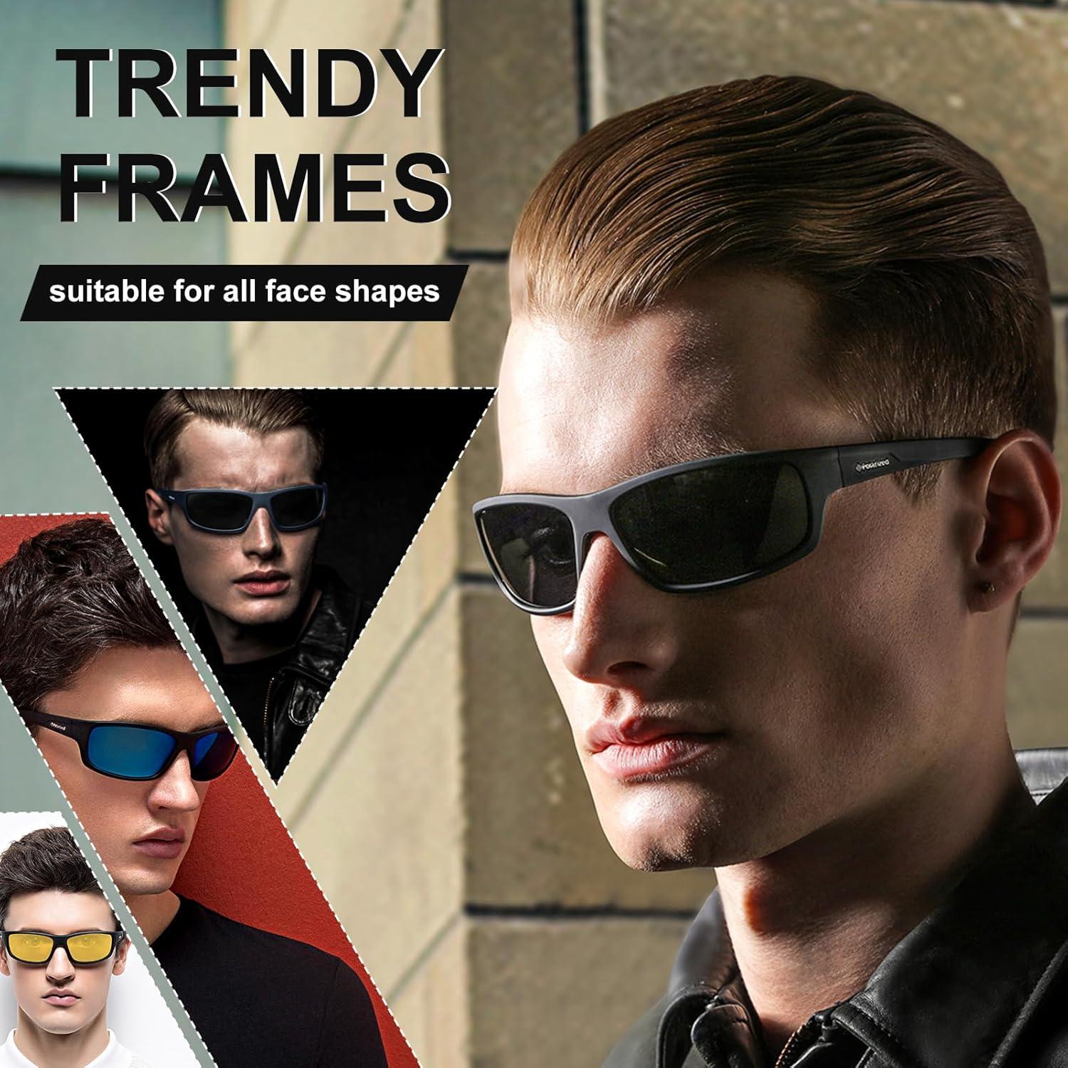 Gafas de sol deportivas POLARKING mate UV400 espejo