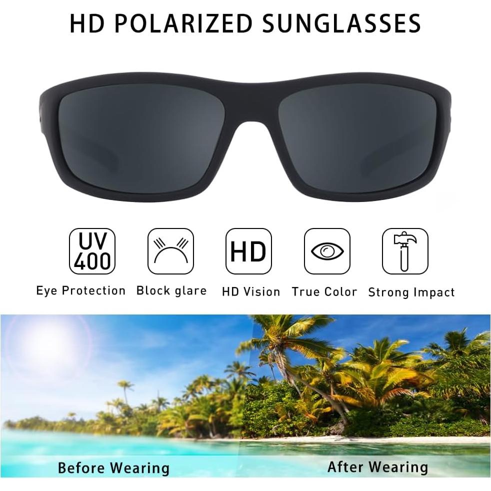 Gafas de sol deportivas POLARKING mate UV400 espejo