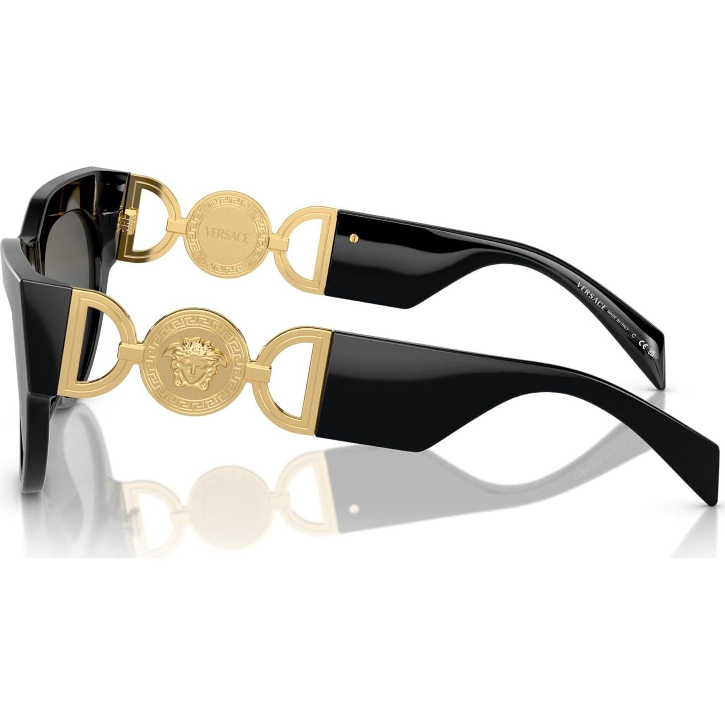 Versace Woman Sunglasses Black Frame, Dark Grey Lenses, 56MM