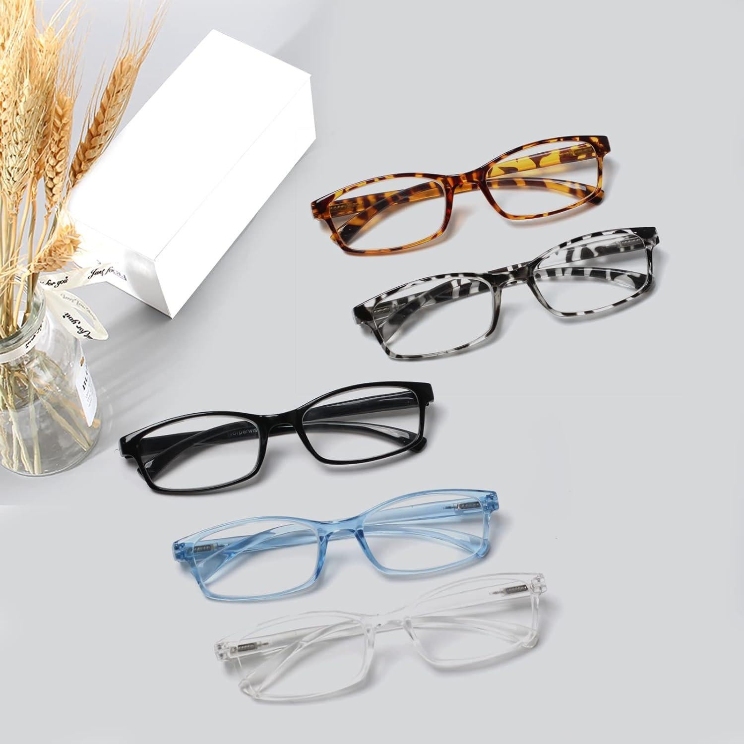 Gafas de lectura NORPERWIS 5 pares con bisagra ajustable