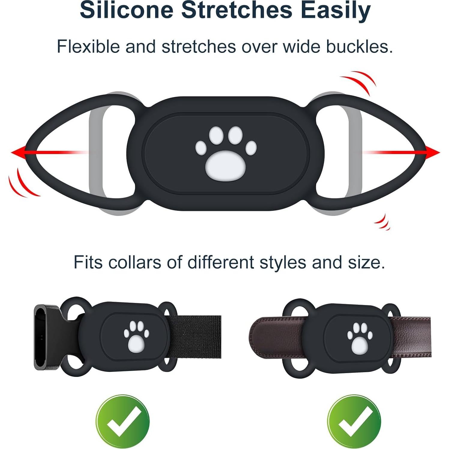 Soporte para Collar de Perro Samsung Galaxy SmartTag2 - 2 Fundas