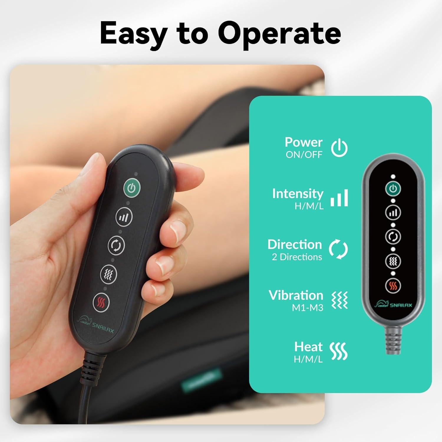 Masajeador de Espalda Snailax SL-128B con Calor y Vibración