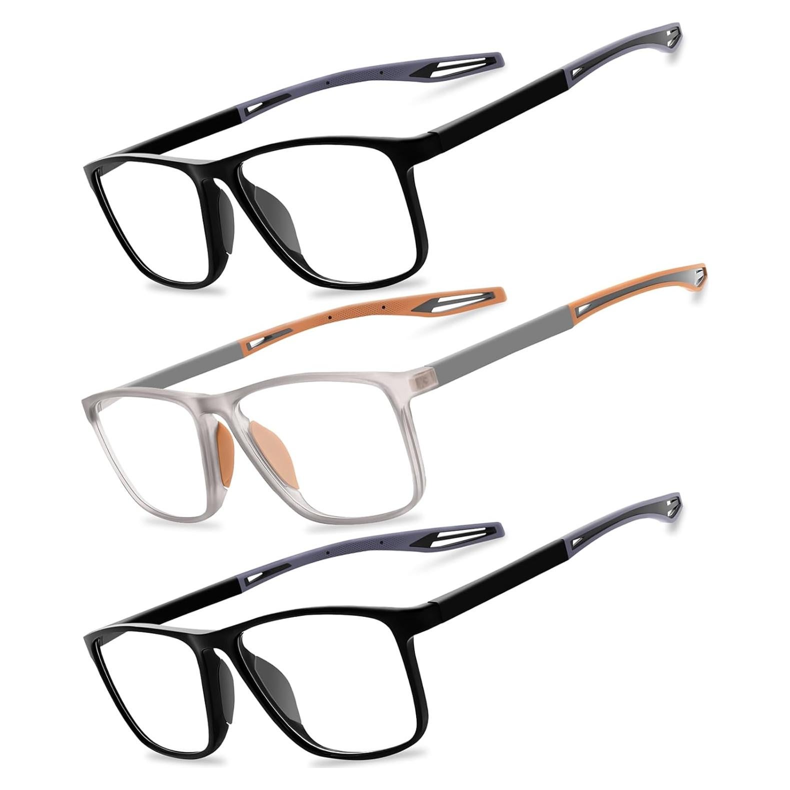 Gafas de Lectura Deportivas para Hombres 2 Paquetes Bloqueo Luz Azul