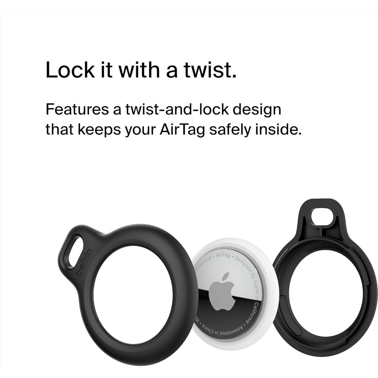 Funda para Apple AirTag Belkin con Anillo de Llave - 2 Pzas