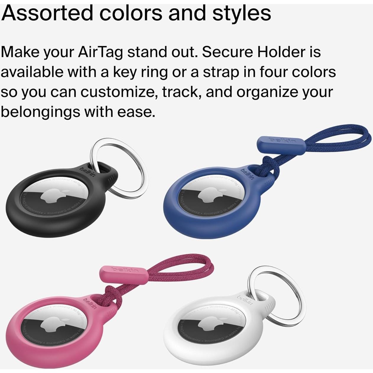 Funda para Apple AirTag Belkin con Anillo de Llave - 2 Pzas