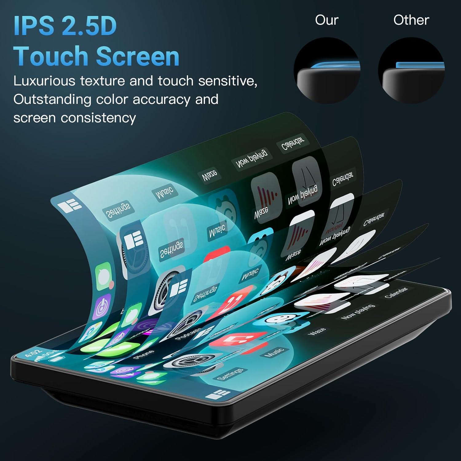 Pantalla Carplay 7" Carpuride CS3 con Bluetooth y Espejo