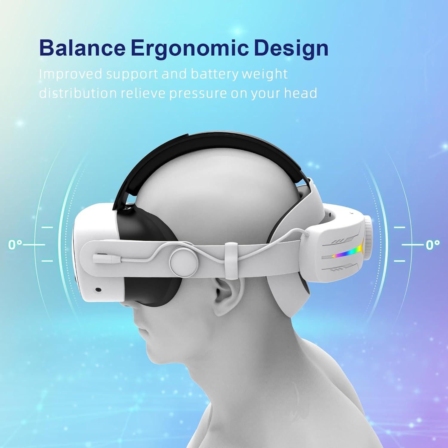 Correa de Cabeza QWOS con Batería 12000mAh para Meta Quest 3S