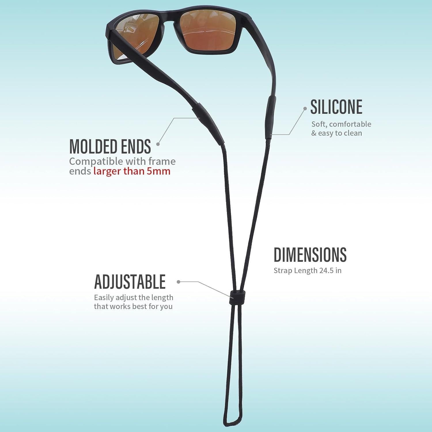 Soporte para Gafas GS01 - Cuerda Nylon y Silicona - 2 Pcs