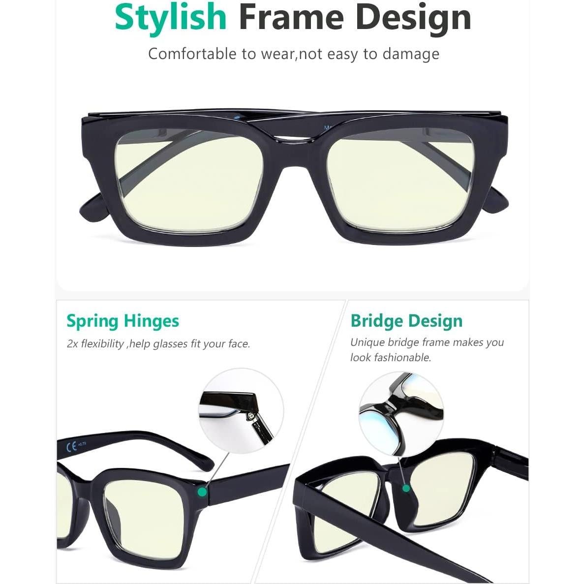 Gafas de Computadora Eyekepper 4 Paquetes +2.50 Luz Azul