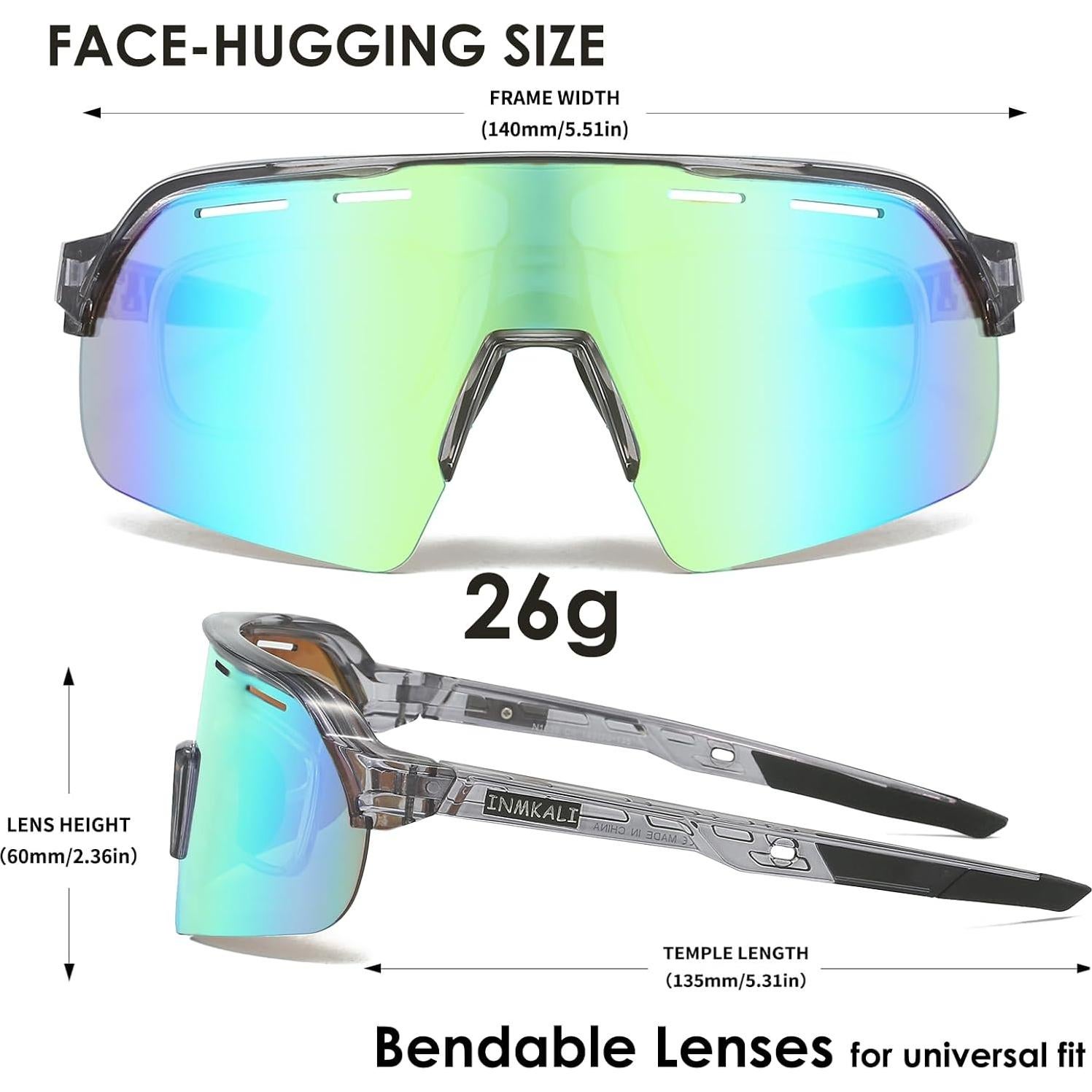 Gafas de Ciclismo INMKALI UV400 Ajuste Universal Adulto