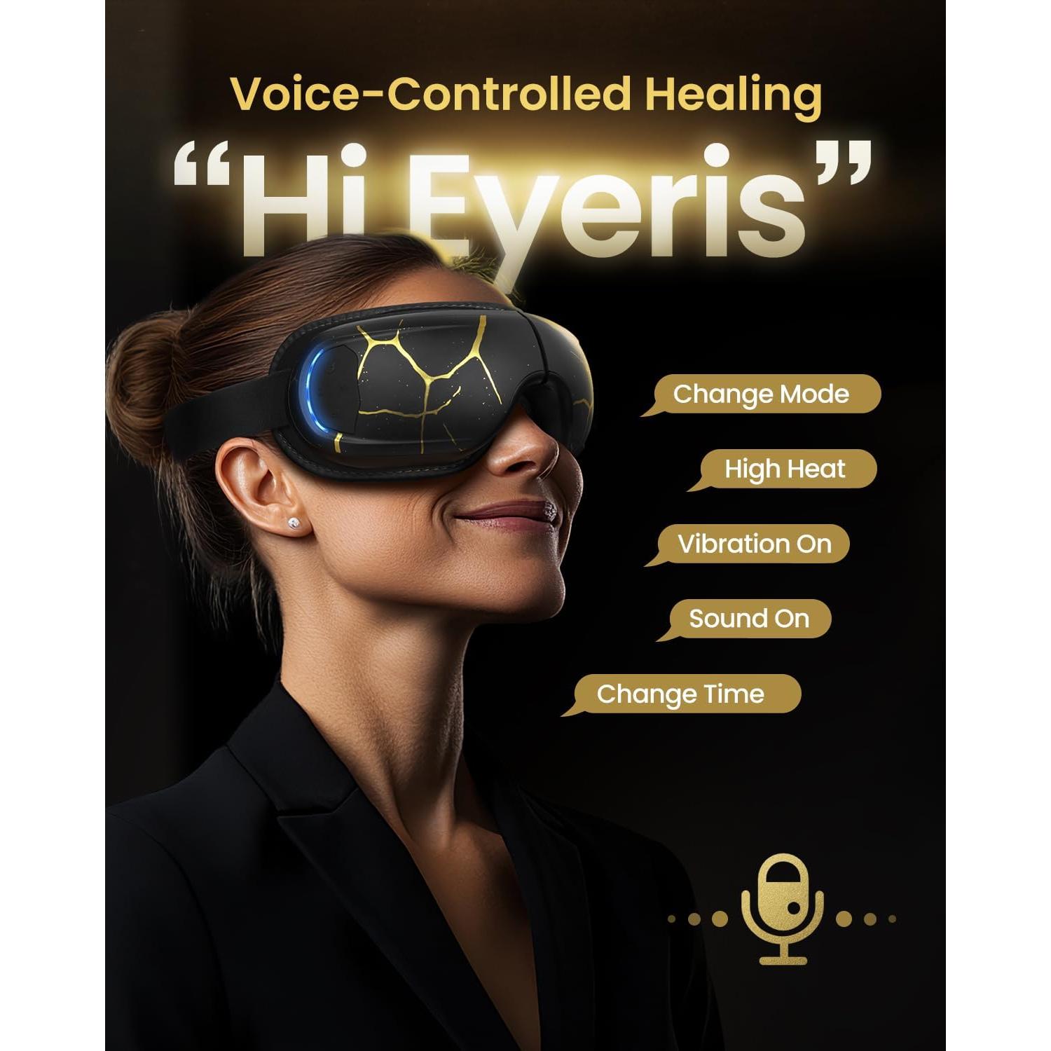 Masajeador de Ojos RENPHO Eyeris Kintsugi con Calor y Enfriamiento