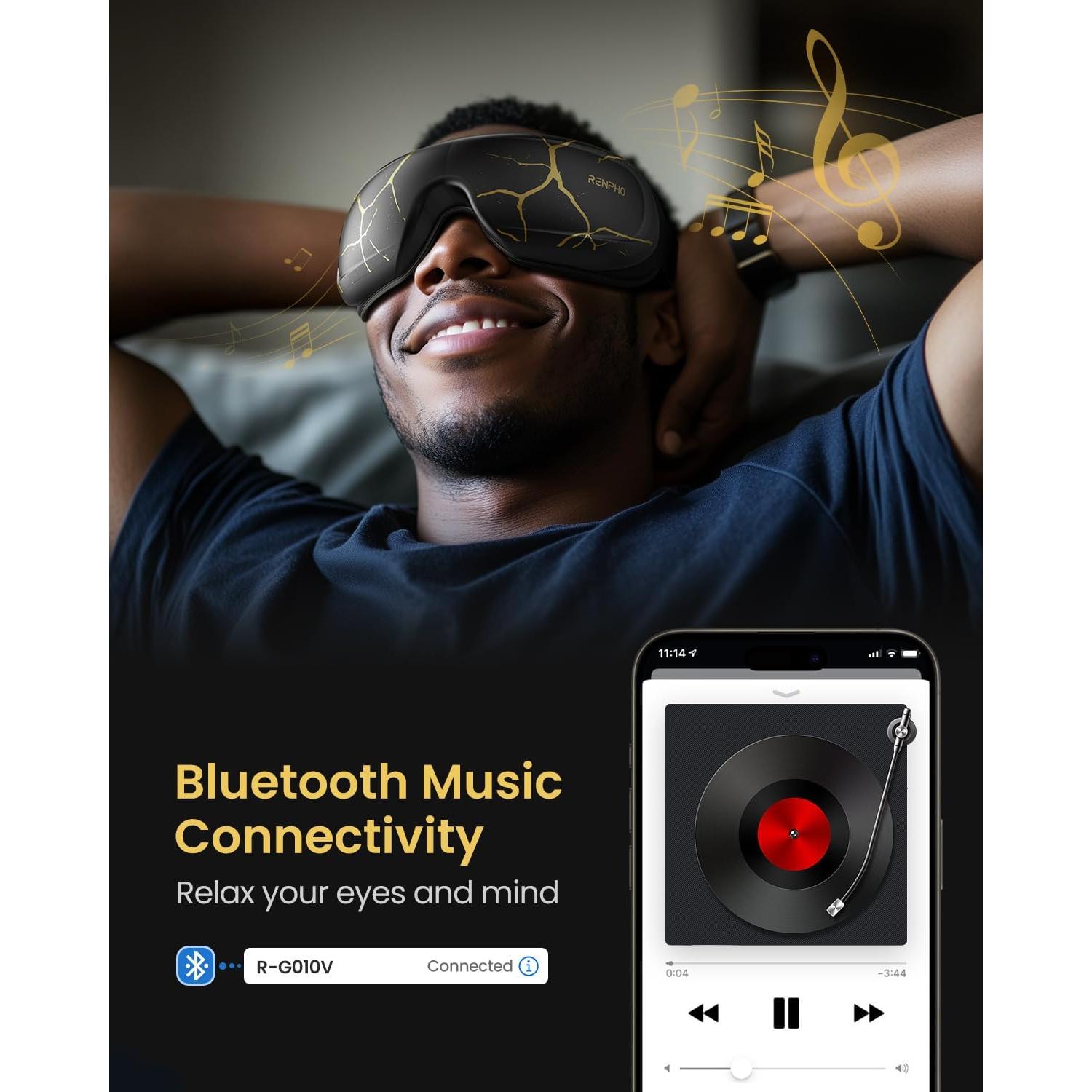 Masajeador de Ojos RENPHO Eyeris Kintsugi con Calor y Enfriamiento