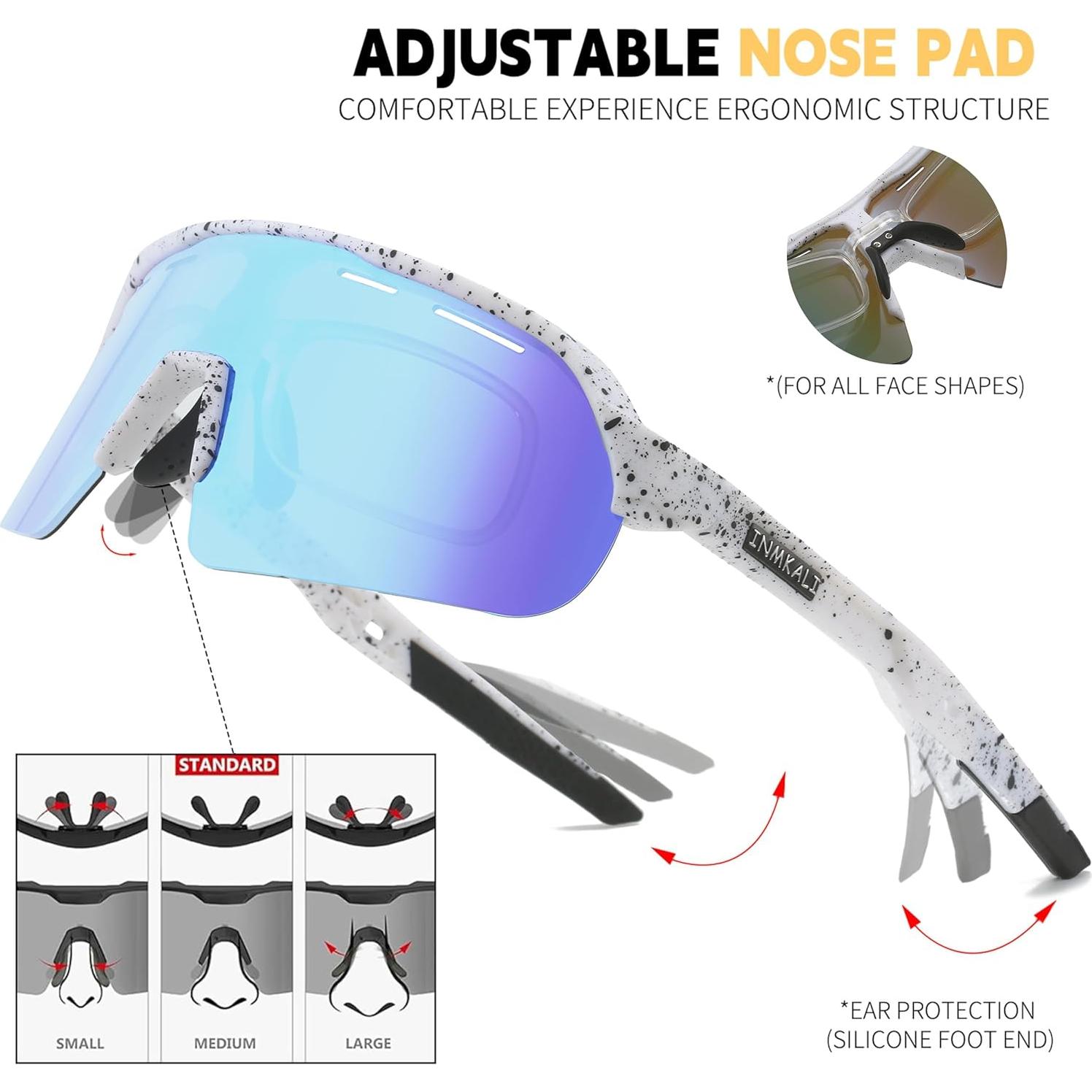 Gafas de Sol Deportivas INMKALI UV400 para Ciclismo y Running