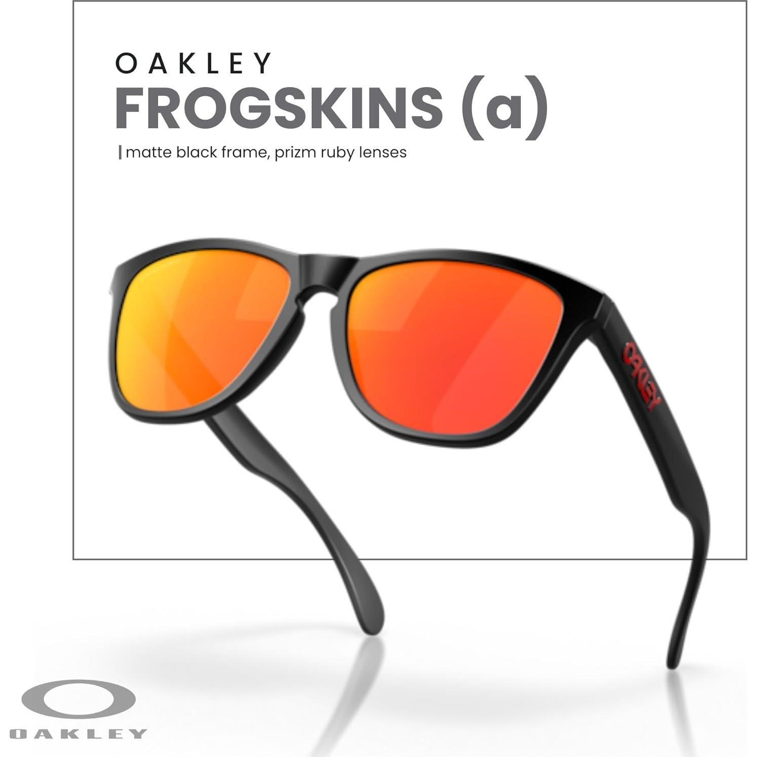 Gafas de Sol Oakley Frogskins OO9245 Negro Mate Prizm Ruby