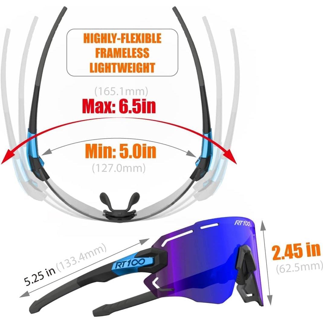 Gafas de sol RT100 para ciclismo unisex, diseño ergonómico