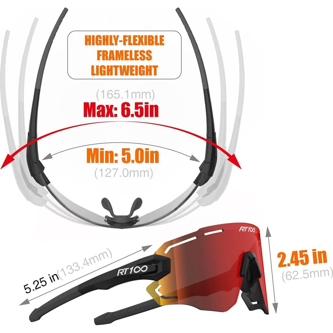 Gafas de sol RT100 para ciclismo unisex, protección UV