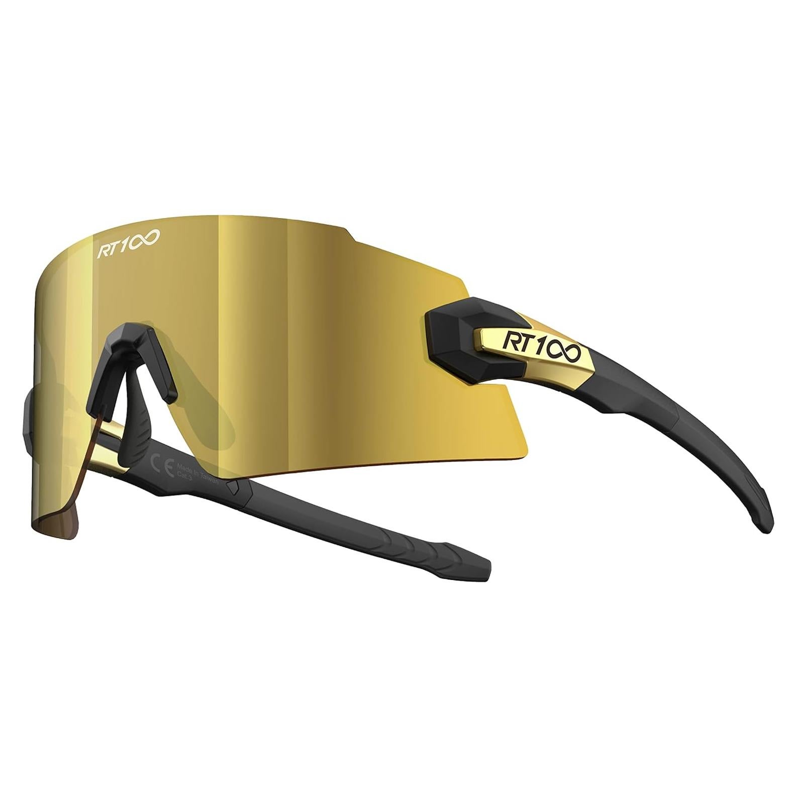 Gafas de Sol RT100 para Ciclismo Sin Marco Doradas