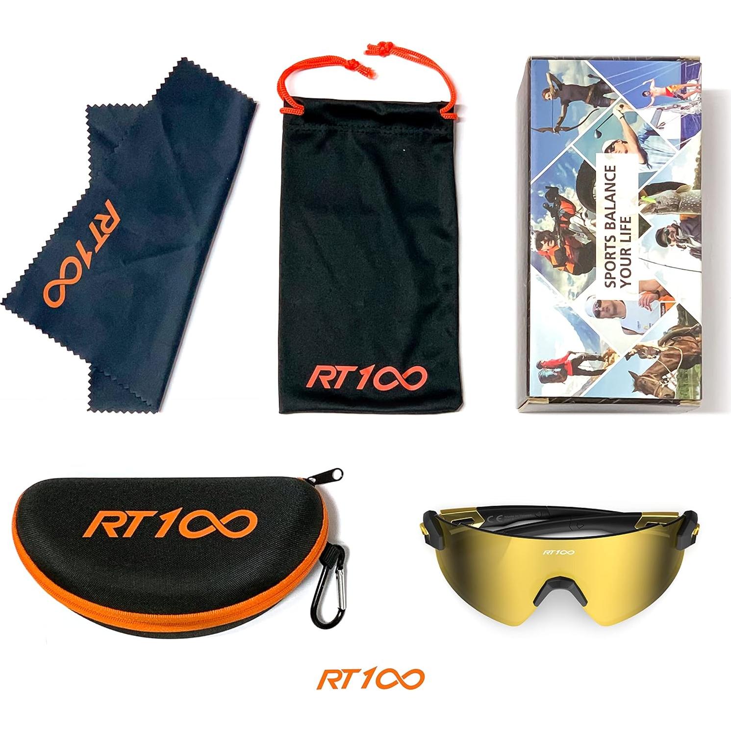 Gafas de Sol RT100 para Ciclismo Sin Marco Doradas