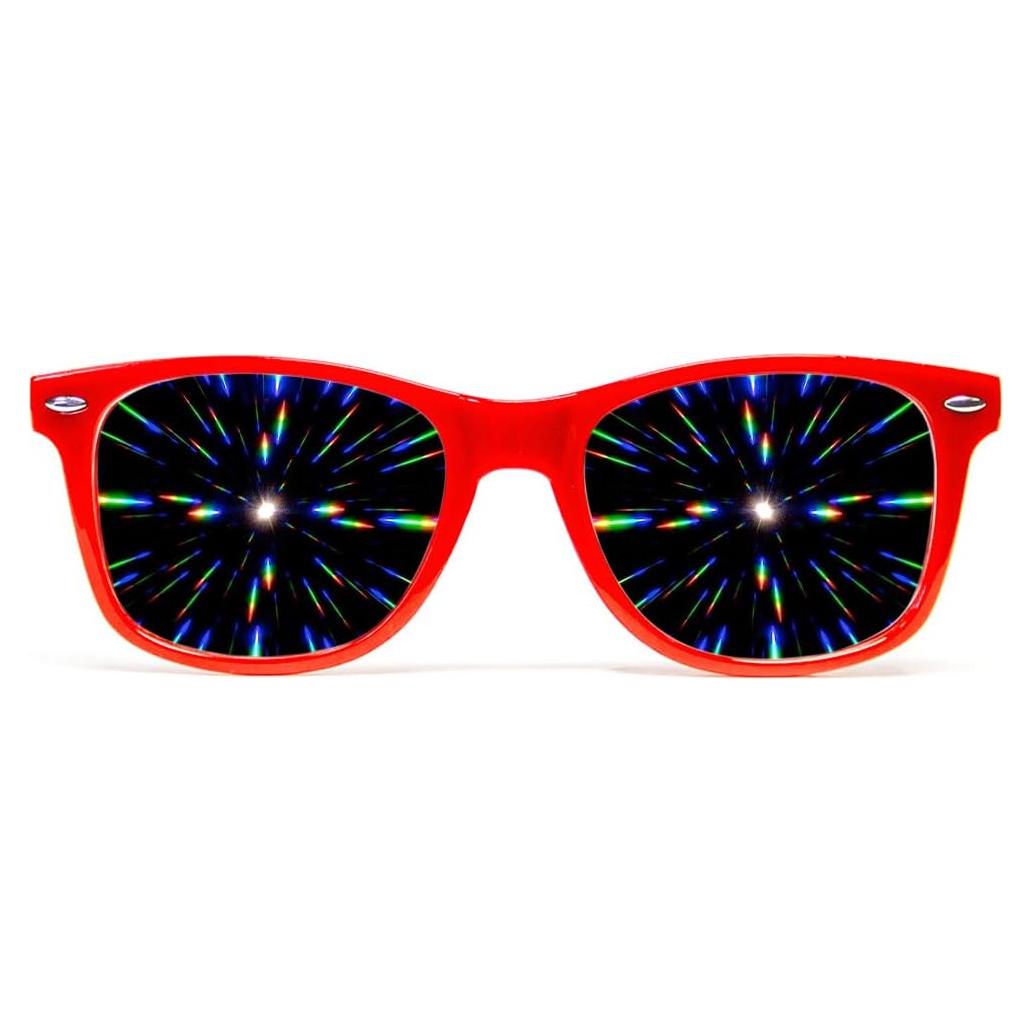 Gafas de Difracción GloFX Ultimate - Rojo - Efecto Prisma 3D