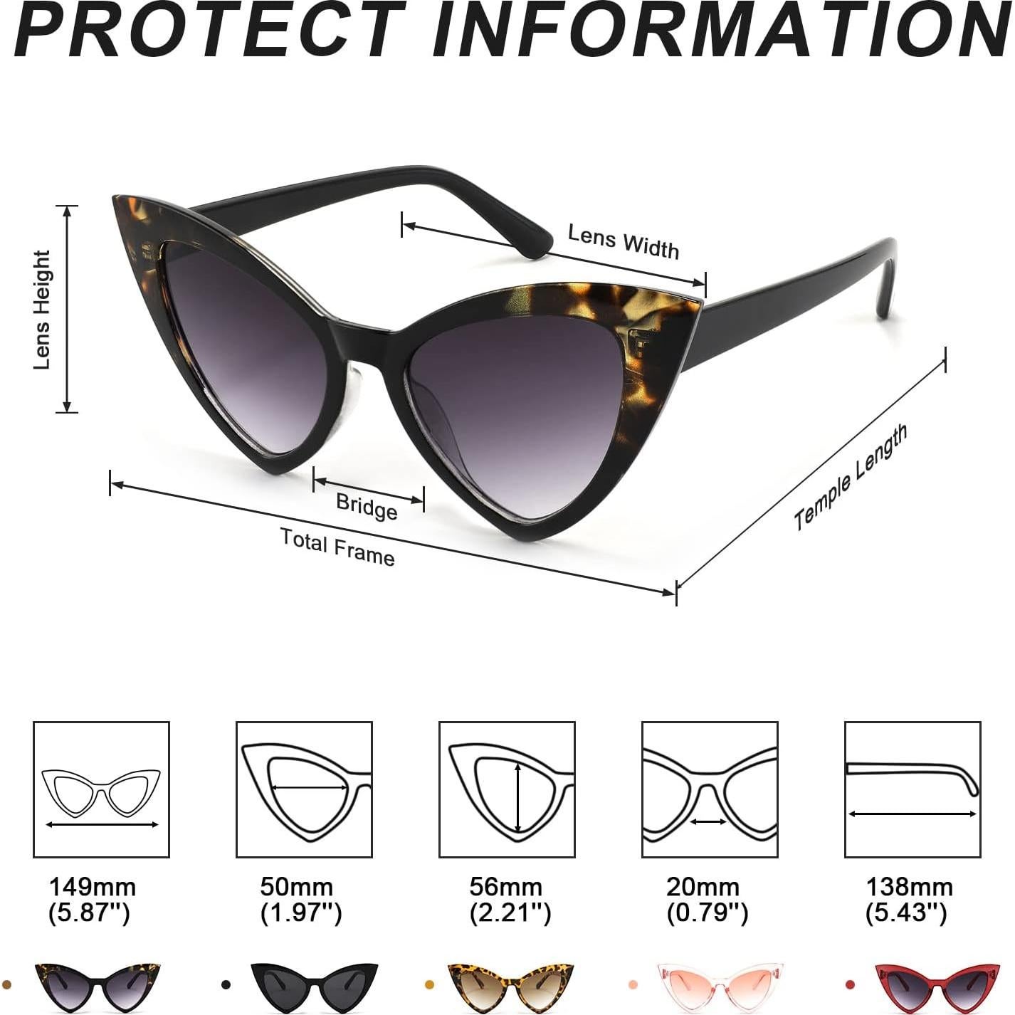 Gafas de Sol Retro Ojo de Gato FEISEDY UV400 Mujeres