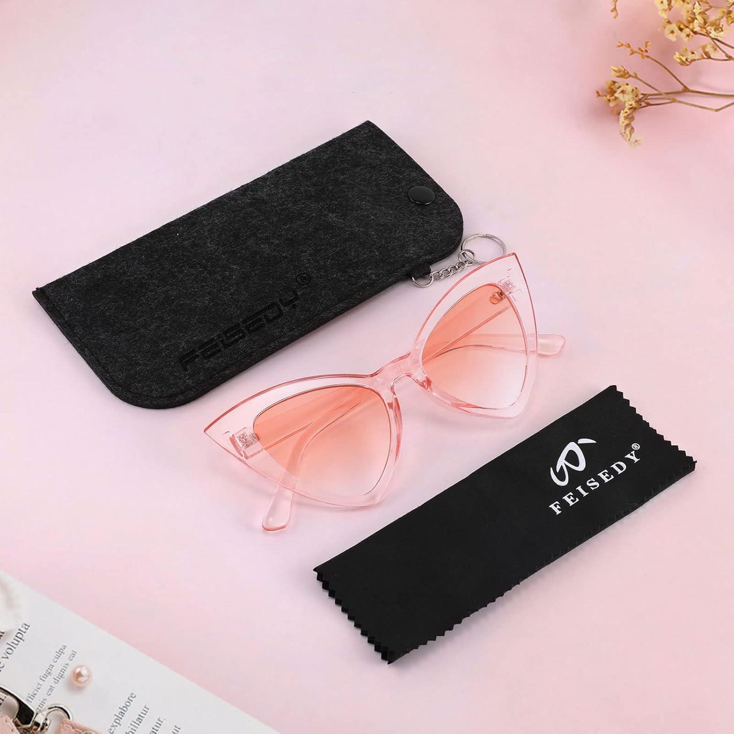 Gafas de Sol FEISEDY Ojo de Gato Rosa Gradiente UV400