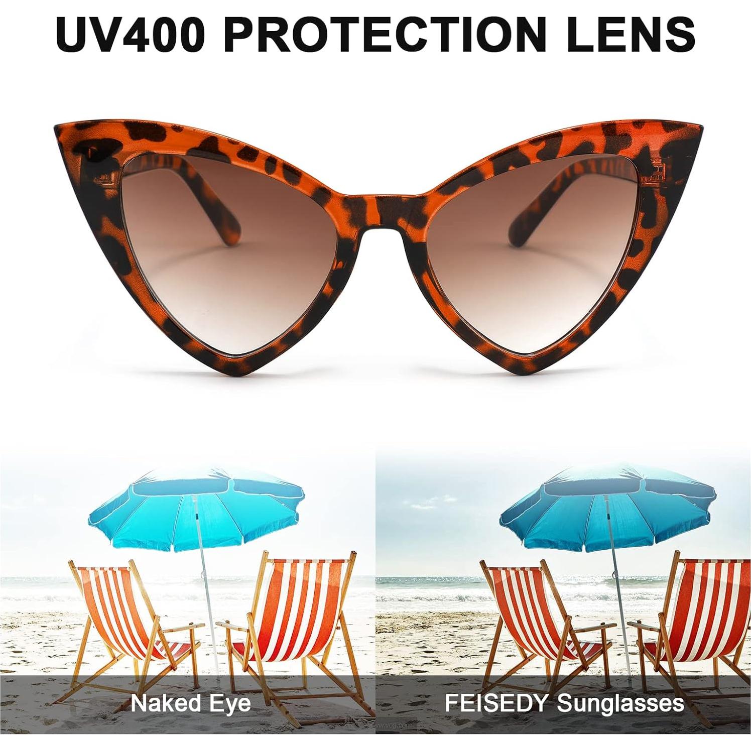 Gafas de Sol FEISEDY Ojo de Gato UV400 Moda Retro