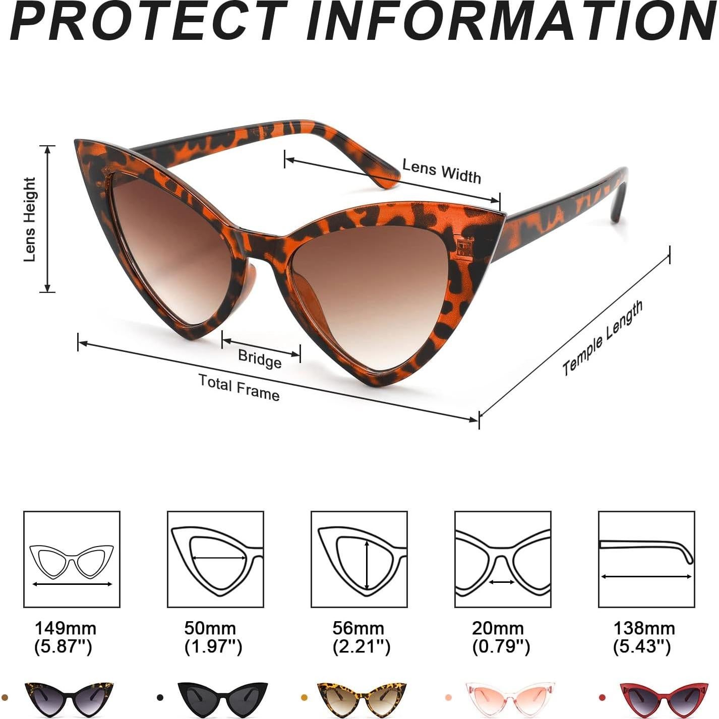 Gafas de Sol FEISEDY Ojo de Gato UV400 Moda Retro