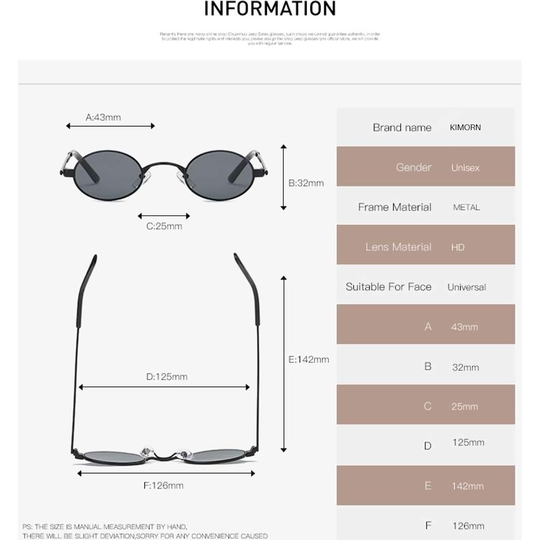 Gafas de sol Kimorn K0577 redondas unisex con protección UV