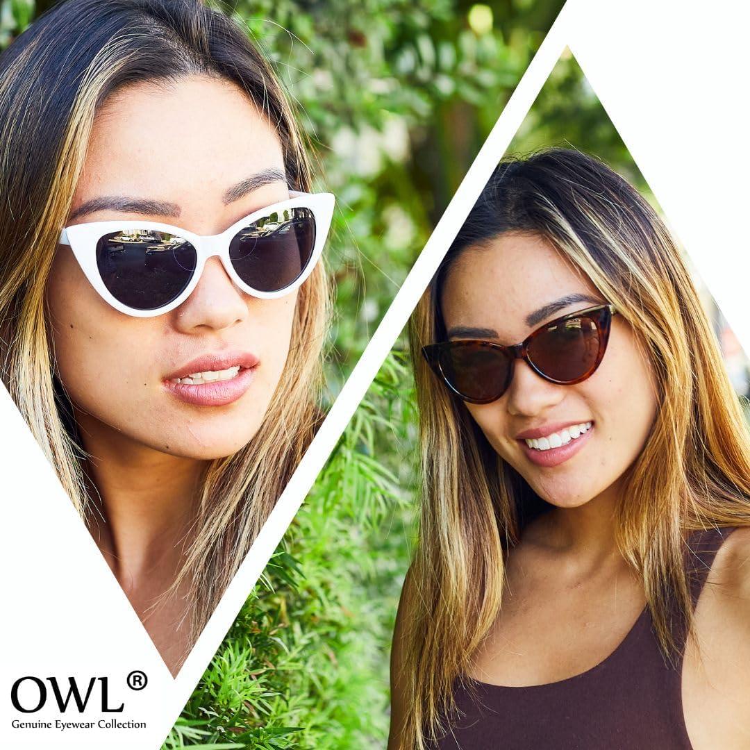 Gafas de sol Cateye Mujeres Retro UV400 Lente 50mm