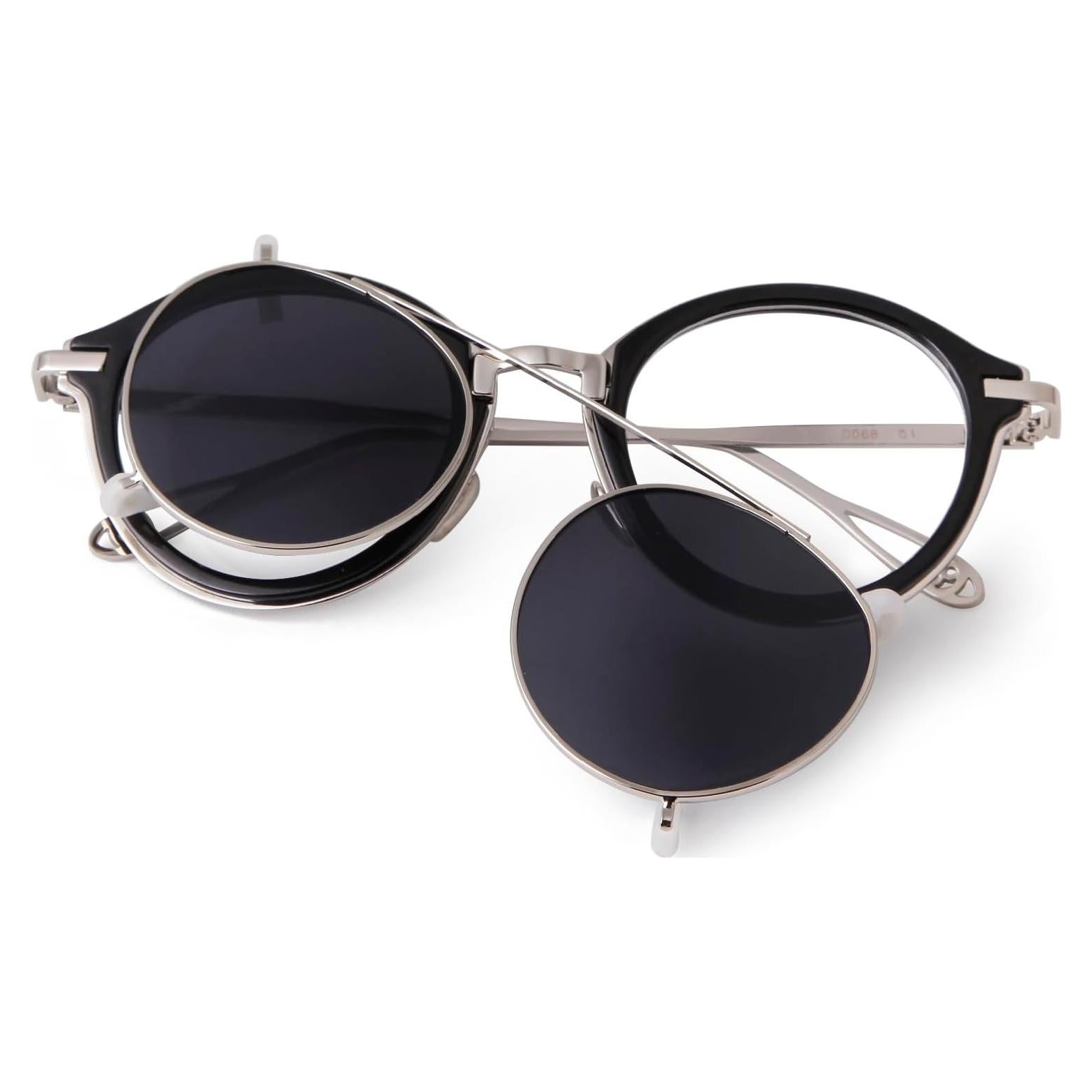 Gafas de sol clip en ADE WU para hombres estilo vintage steampunk