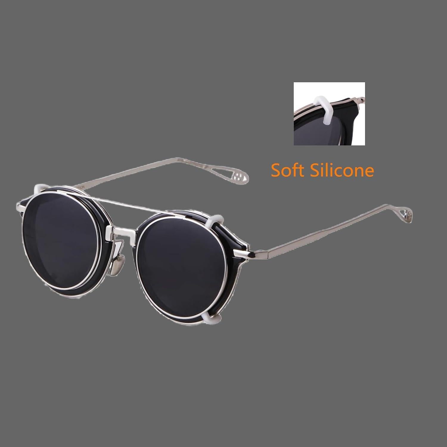 Gafas de sol clip en ADE WU para hombres estilo vintage steampunk