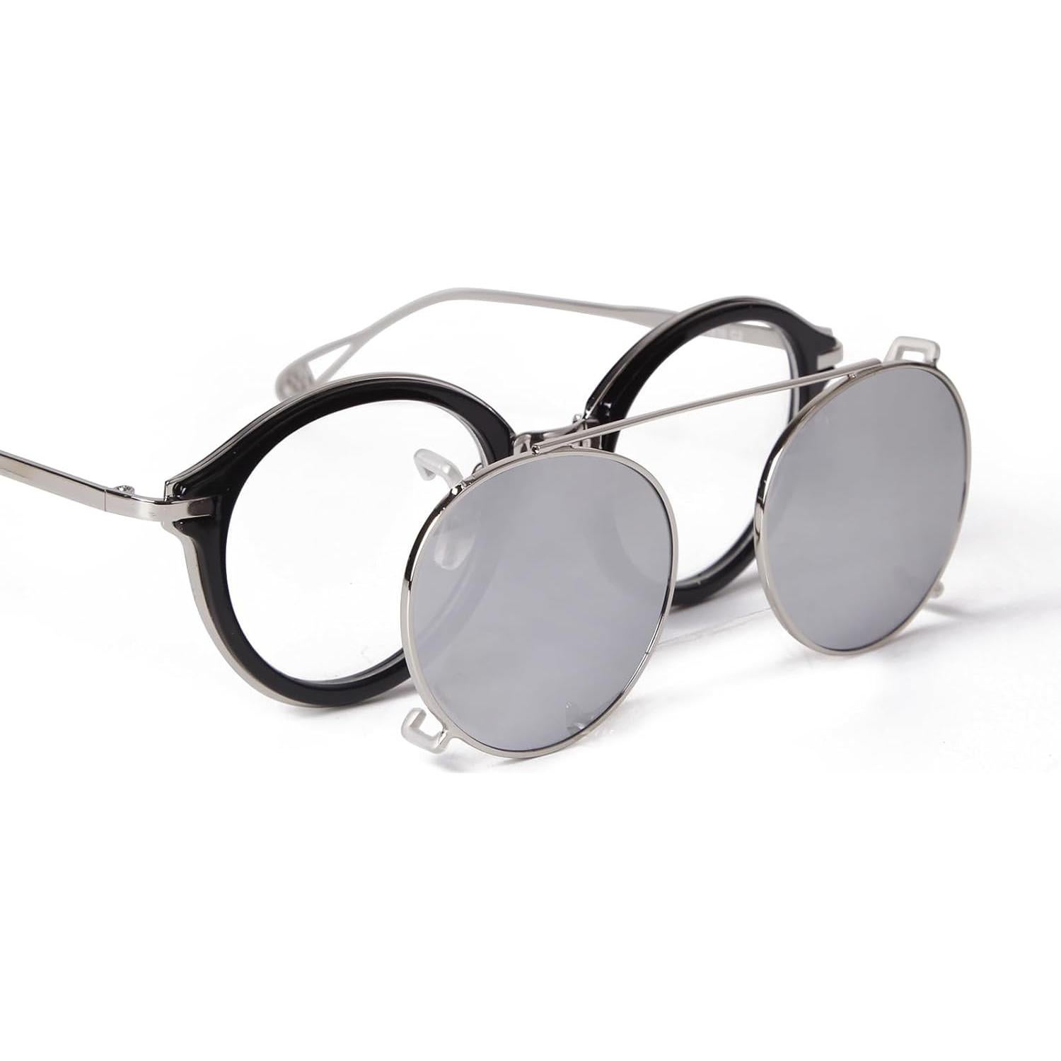 Gafas de sol clip en ADE WU estilo vintage unisex metal