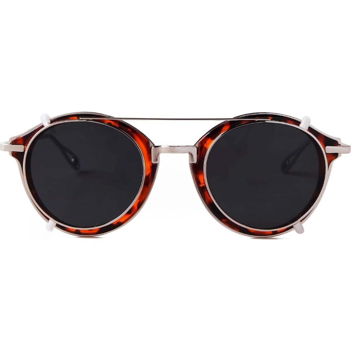 Gafas de sol clip en ADE WU estilo vintage unisex metal