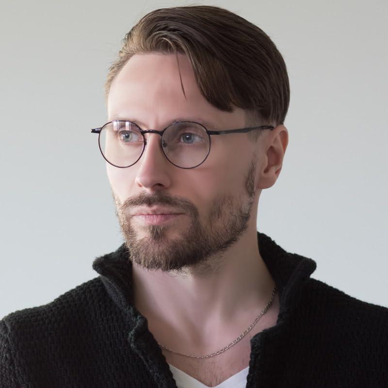 Gafas de lectura redondas 2SeeLife con montura negra 0.5x