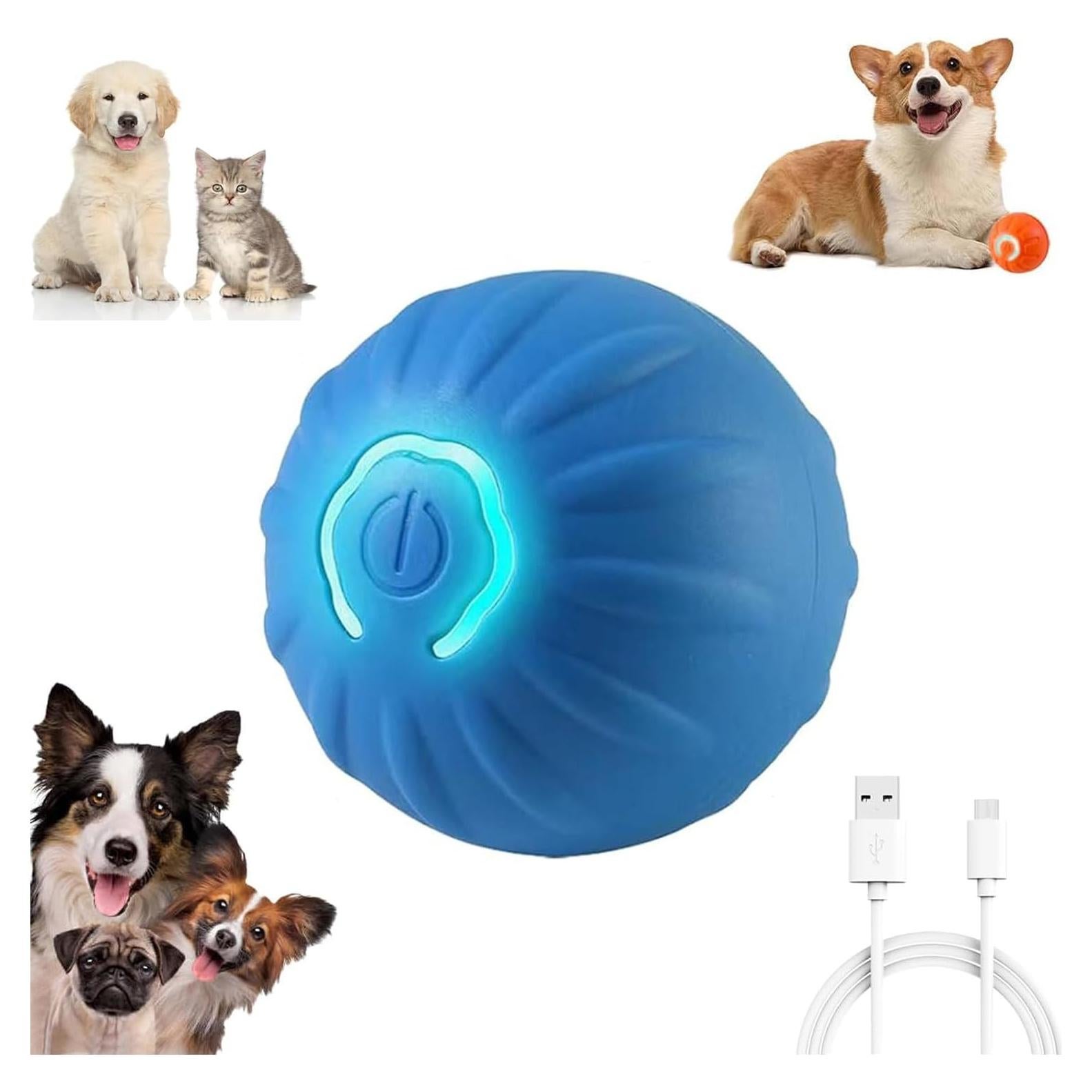 Pelota Temblorosa para Perros Huooerpthuore Azul LED