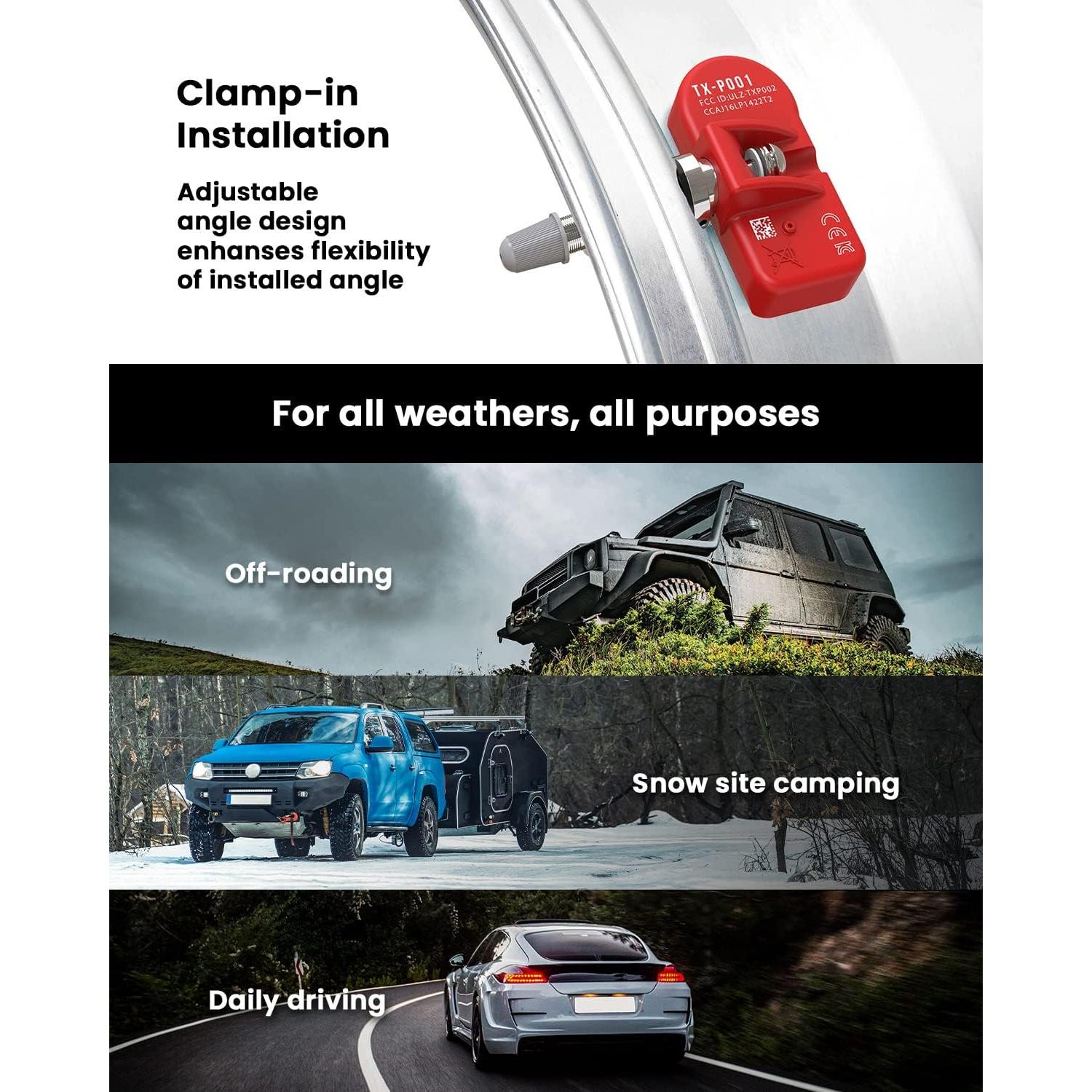 Sensor de Presión de Neumáticos TPMS MORESENSOR 315MHz - 4 Unidades