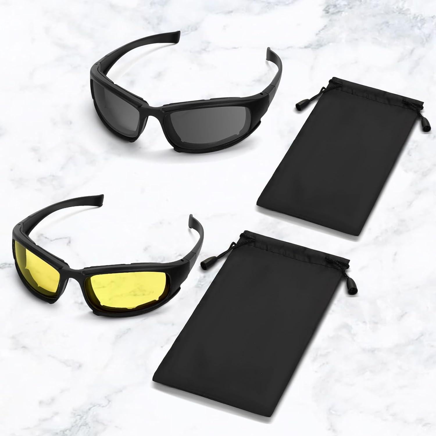 Gafas de Motocicleta UV400 2PCS Protección HD