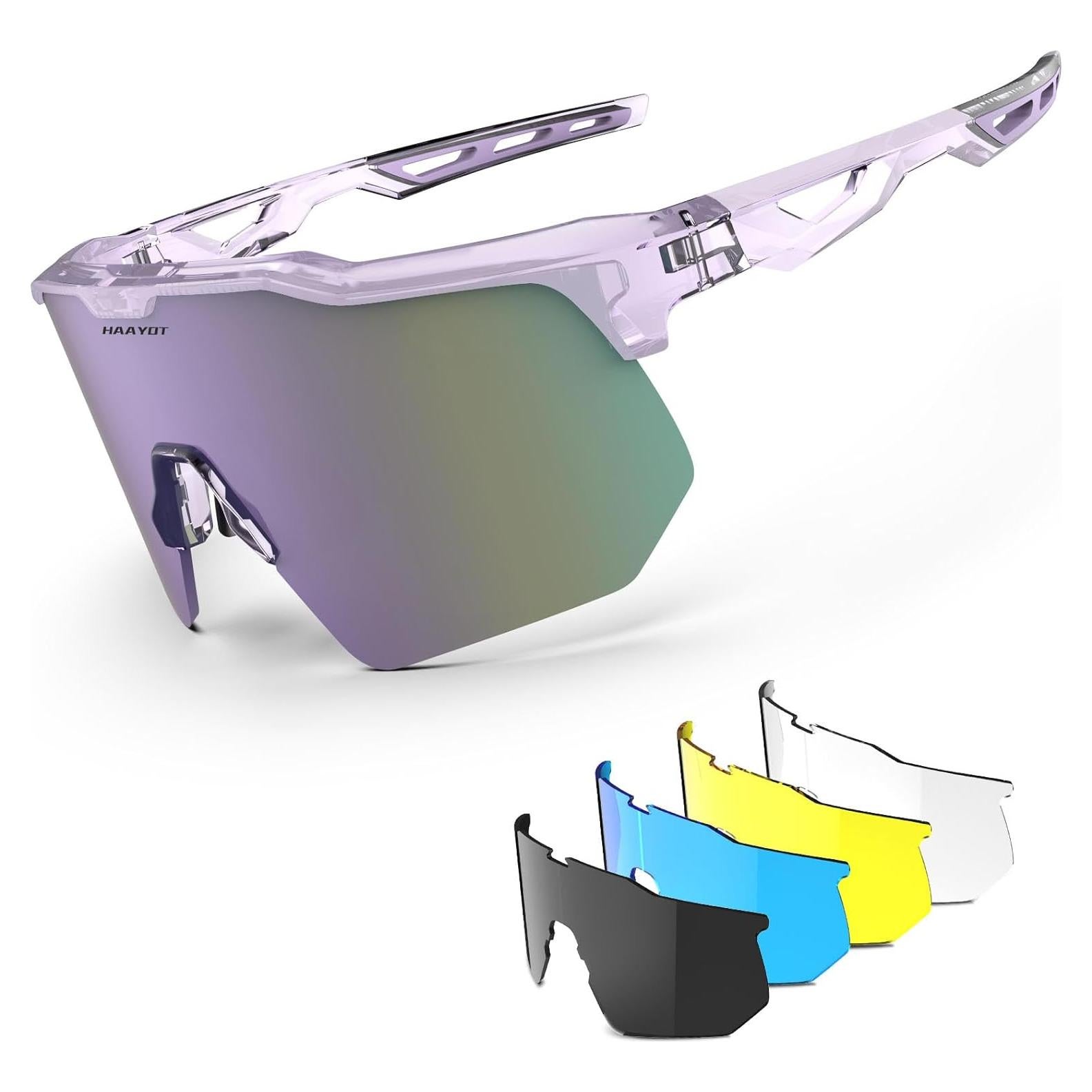 Gafas de sol deportivas HAAYOT con 5 lentes UV400