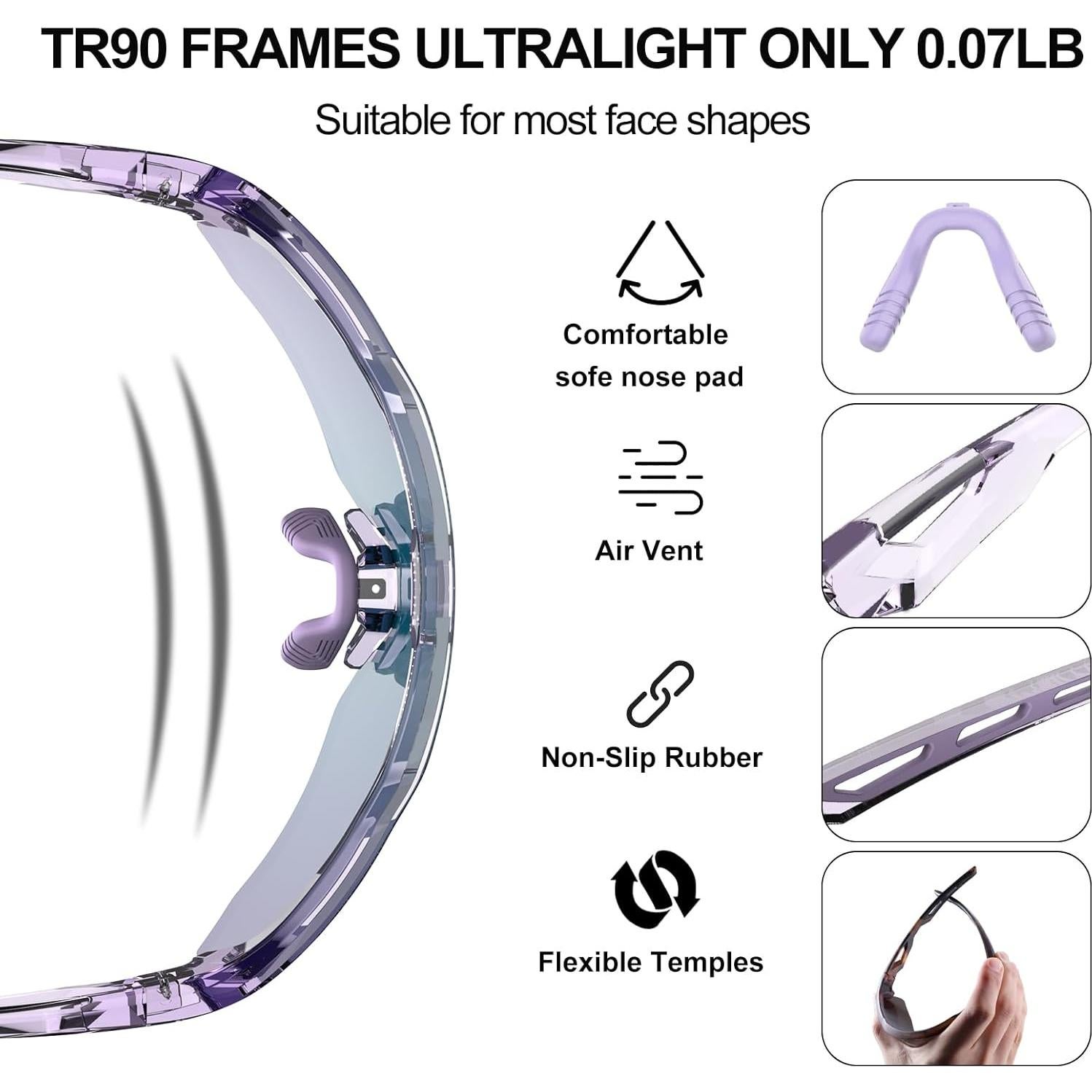 Gafas de sol deportivas HAAYOT con 5 lentes UV400